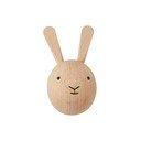 Стенна кука от масивен бук в естествен цвят Rabbit – OYOY Mini