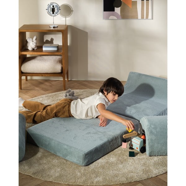 Детски стол от рипсено кадифе в цвят мента Flipster – Wigiwama-image-4