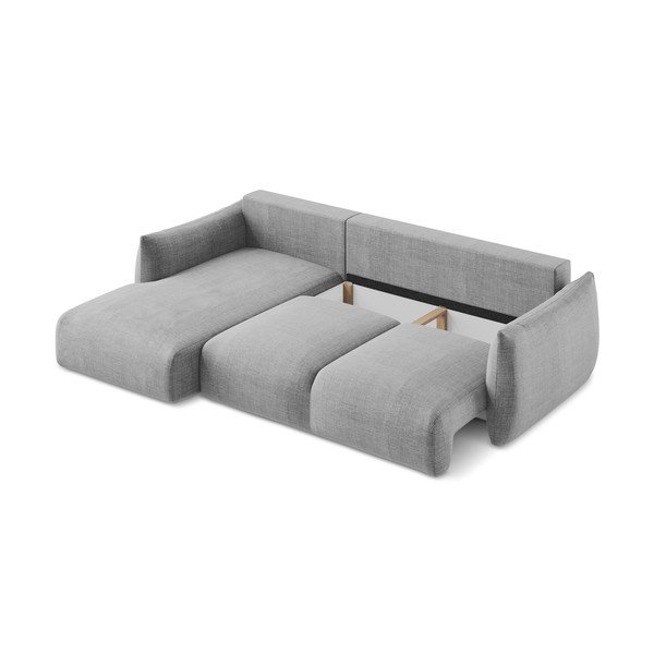 Светлосив сгъваем ъглов диван (ляв ъгъл) Leila – Makamii-image-4