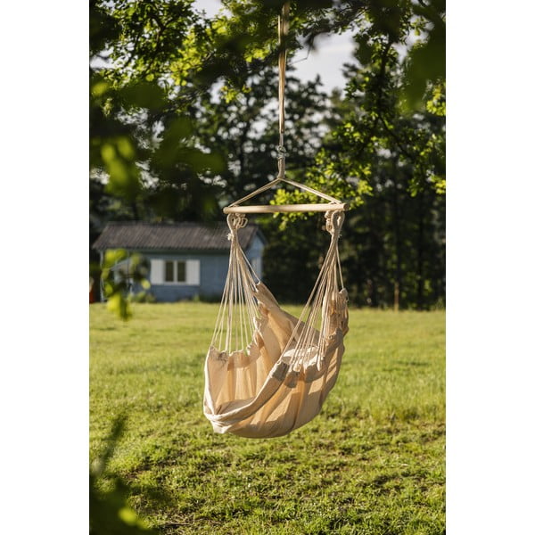 Кремав подплатен висящ градински стол Tobago – Garden Pleasure-image-1