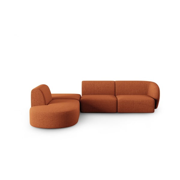 Оранжев ъглов диван, ляв ъгъл Shane - Micadoni Home
