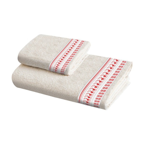 Комплект от 2 памучни кърпи Scandi Reindeer - Crido Consulting