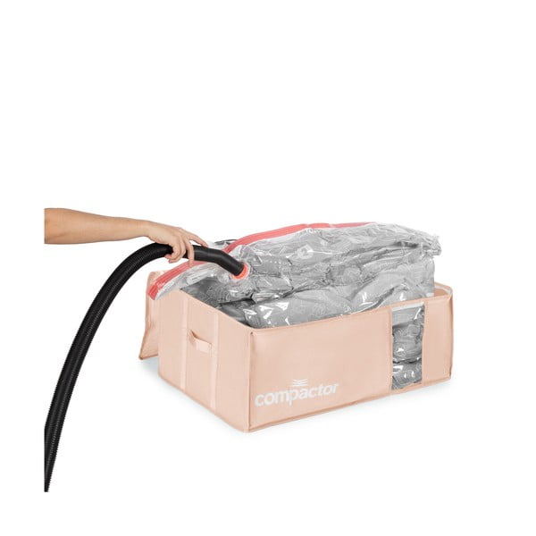 Вакуумна пластмасова кутия за съхранение на дрехи 65x45x27 cm Pink Edition – Compactor-image-3