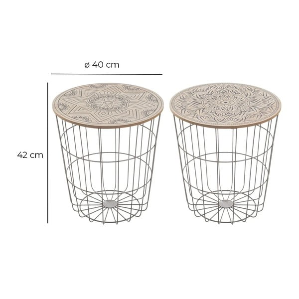 Кръгли странични масички в комплект от 2 бр. ø 40 cm – Casa Selección-image-4