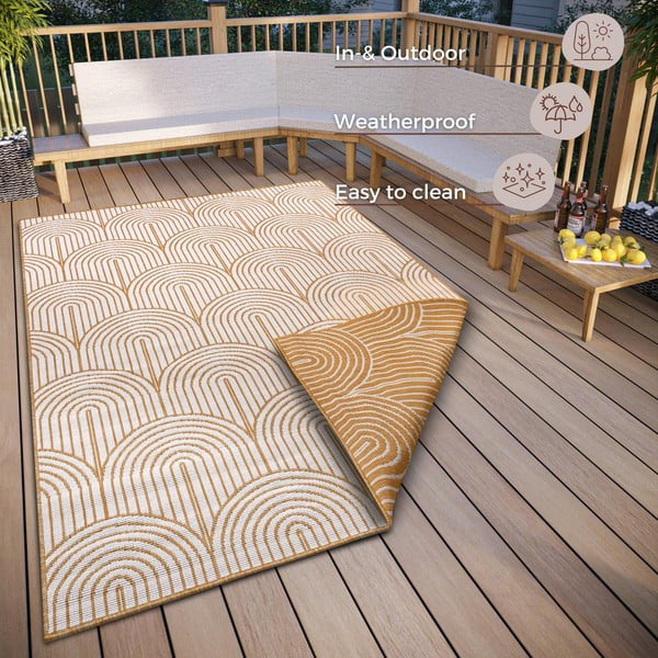 Външен килим в цвят жълта охра 120x170 cm Pangli Ochre – Hanse Home-image-3