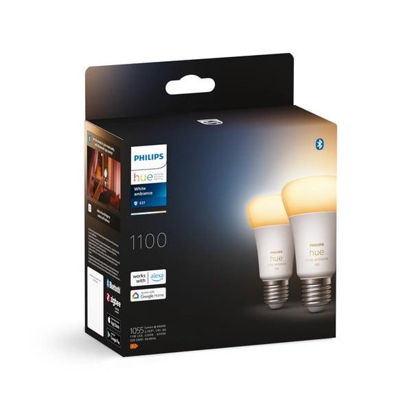 LED комплект крушки 2 бр. E27, 11 W White ambiance – Philips Hue-image-2
