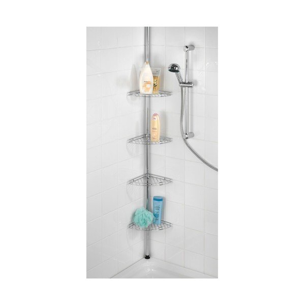 Телескопичен ъглов рафт за душ Блестящ, 28 x 20 cm Prea - Wenko-image-3