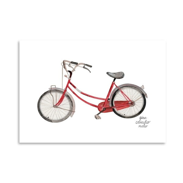 Autorský plakát Bicycle, 30x42 cm