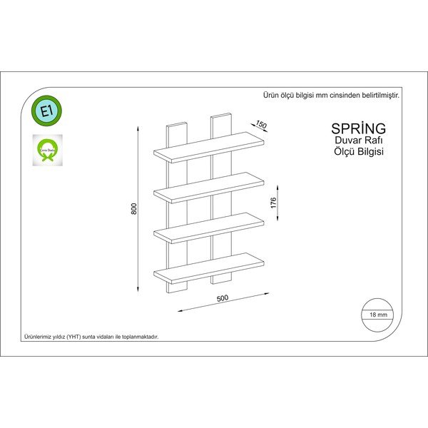 Бял двуетажен рафт Spring - Gauge Concept-image-2