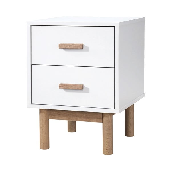 Бяло нощно шкафче Melanie – Støraa-image-2