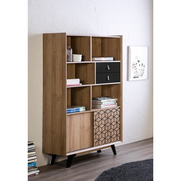 Библиотека в декор от дъбово дърво Ceilan - Marckeric-image-1