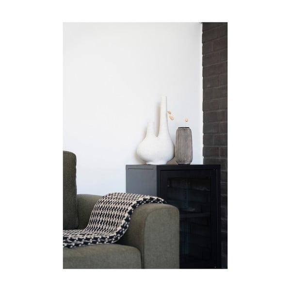 Черно-бяла каменна ваза (височина 20 cm) – House Nordic-image-3