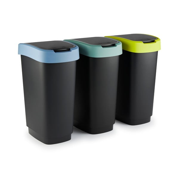 Кошче за отпадъци от рециклирана пластмаса 50 L Twist - Rotho-image-2