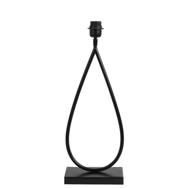 Матово черна метална основа за настолна лампа 51 cm Tamsu – Light & Living