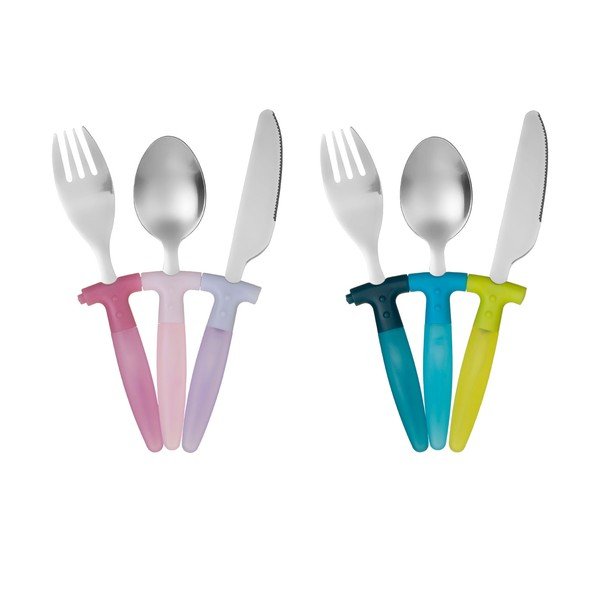 3dílná sada dětského příboru z nerezové oceli Premier Housewares Rainbow-image-4