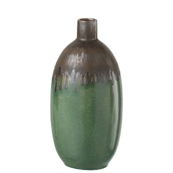 Зелена порцеланова ваза Sarah, височина 28,5 cm - J-Line