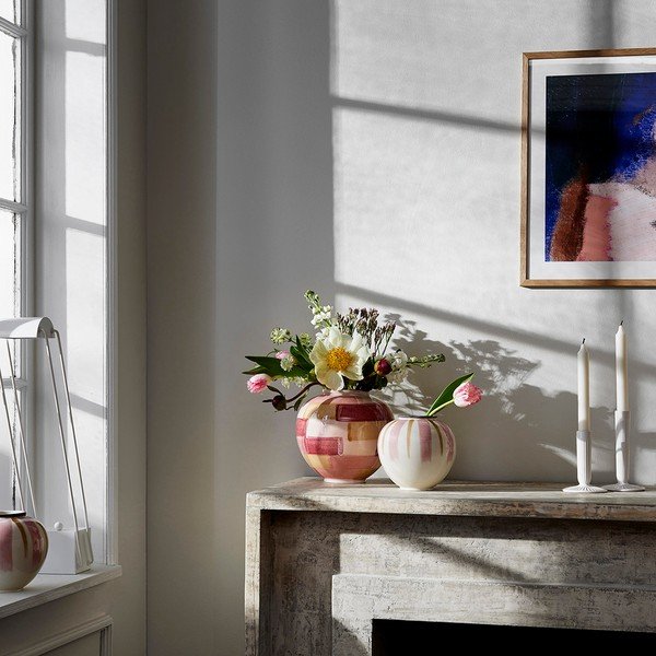 Ваза от бяла и розова керамика ø 16 cm Canvas - Kähler Design-image-2