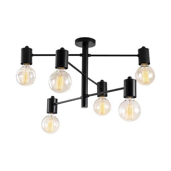 Черна лампа за таван за 6 крушки Hexa - Opviq lights-image-2
