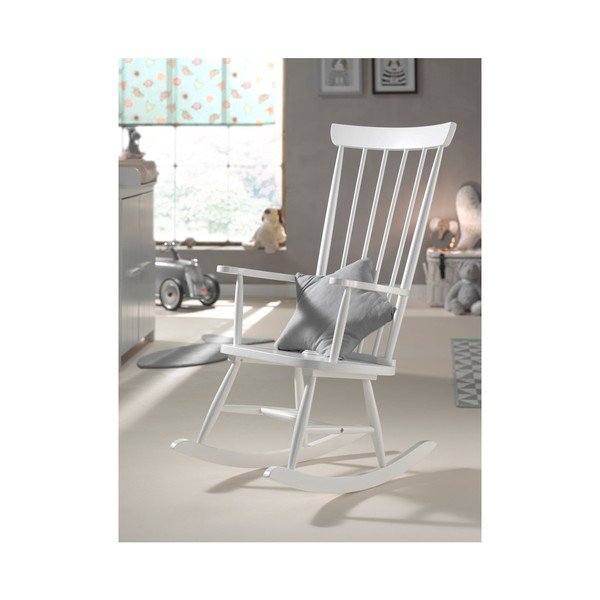Бял люлеещ се стол Rocky - Vipack-image-1