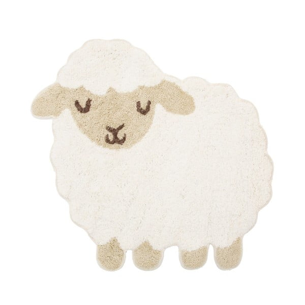 Бял детски памучен килим , 56 x 60 cm Baa Baa Lamb - Sass & Belle