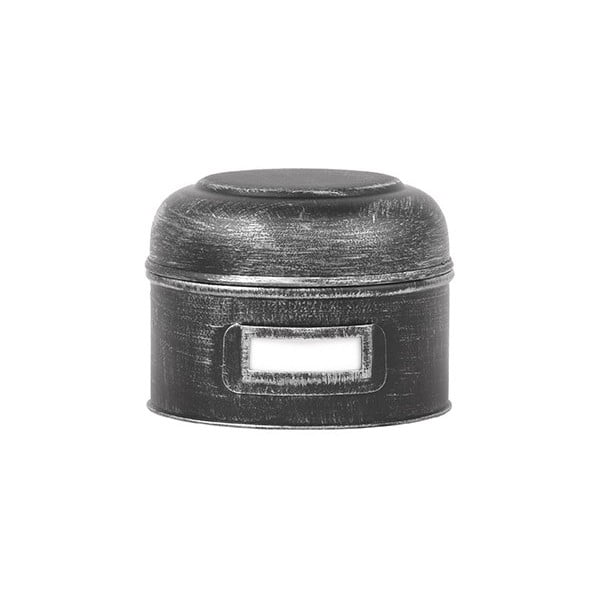 Черна метална кутия Antigue, ⌀ 13 cm - LABEL51