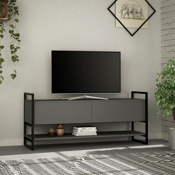 Антрацитна телевизионна масичка Metola Anthracite - Homitis-image-1
