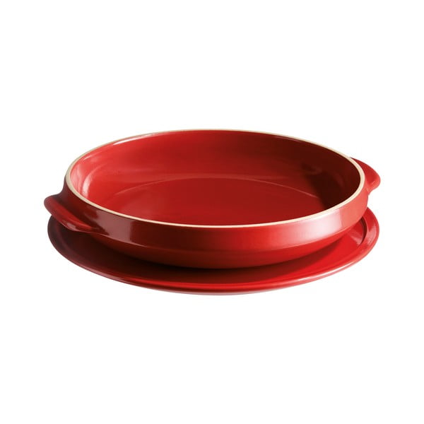 Set na obrácený koláč v červené barvě Emile Henry Tarte Tatin, ⌀ 33 cm