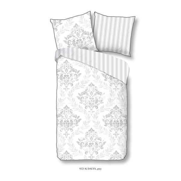 Бяло памучно спално бельо от сатен , 140 x 200 cm Dalya - Descanso