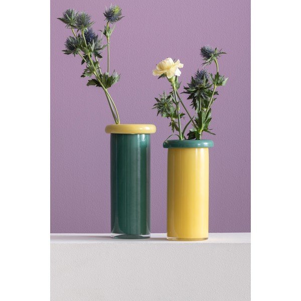 Жълта стъклена ваза (височина 23,5 cm) Plegado  – PT LIVING-image-2