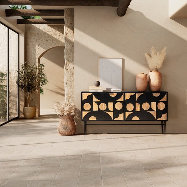 Черен скрин от масивно манго 175x90x40 cm Navya – MOME-image-1