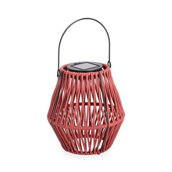 Червен  LED фенер със соларен панел (височина 17 cm) Juny – Yes Everyday