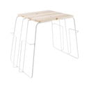 Bílý odkládací stolek s možností uložení časopisů Leitmotiv Wired