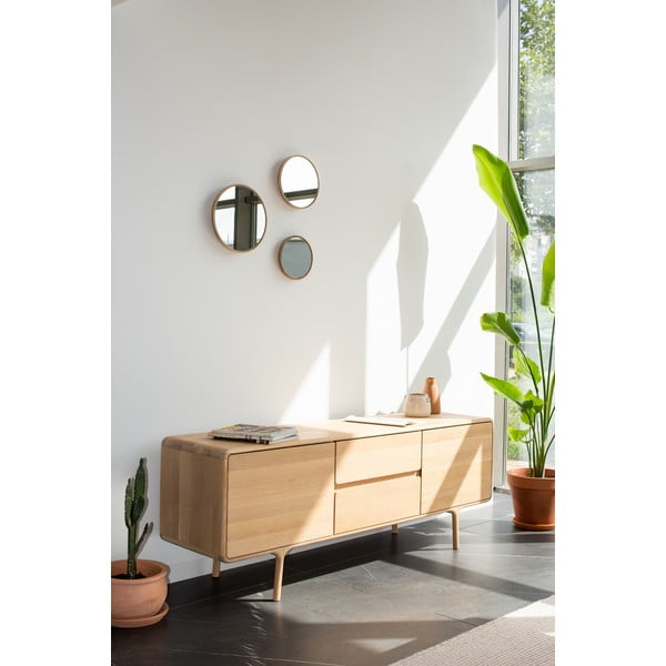 ТВ скрин от масивна дъбова дървесина Естествено Fawn - Gazzda-image-2