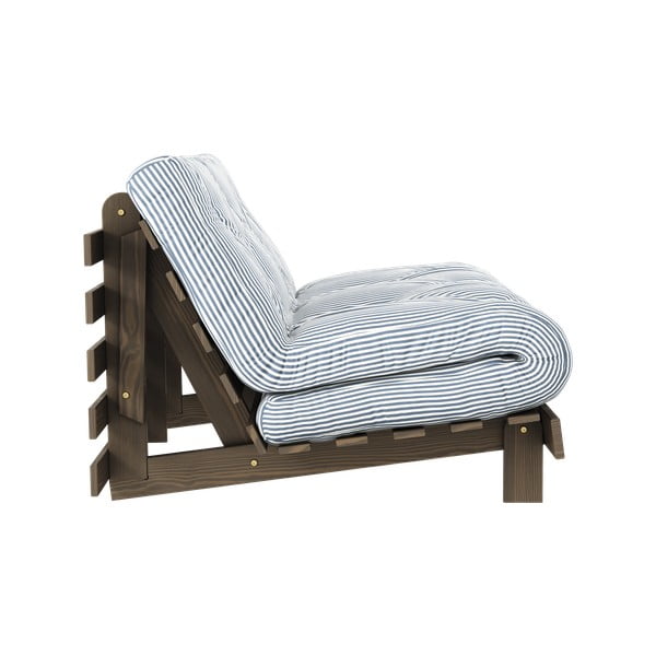 Бял/светлосин разтегателен диван 140 cm Roots - Karup Design-image-1