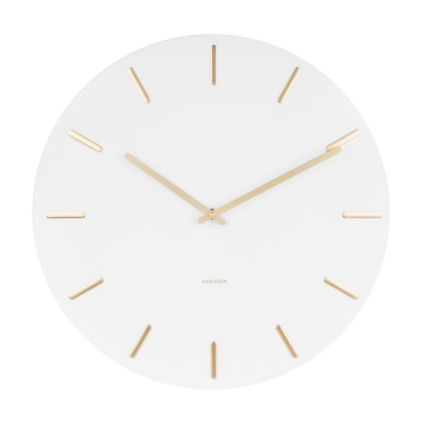 Бял стенен часовник Charm - Karlsson