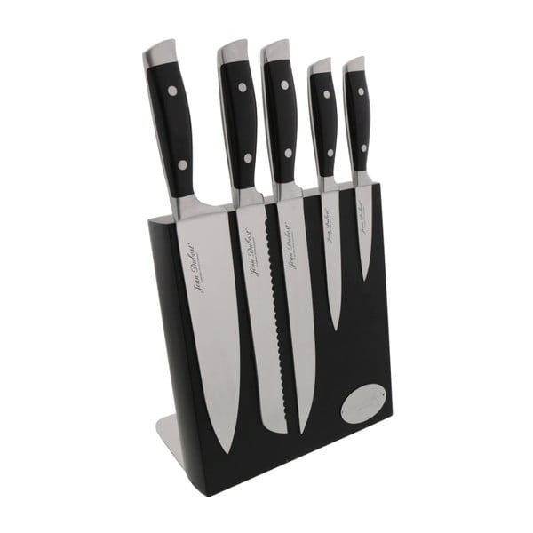 Комплект от 5 ножа от неръждаема стомана с магнитен блок Massif - Jean Dubost