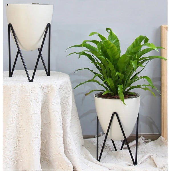 Бяла самонапояваща се саксия , ø 19 cm Poppy - Tomasucci-image-1