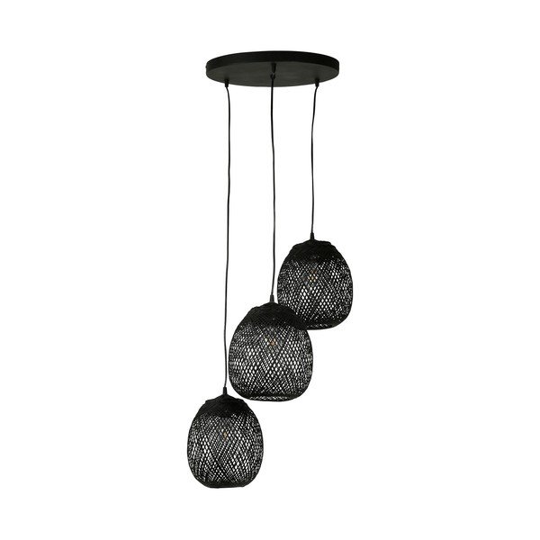 Черна висяща лампа 40x40 cm Elme - Côté Table