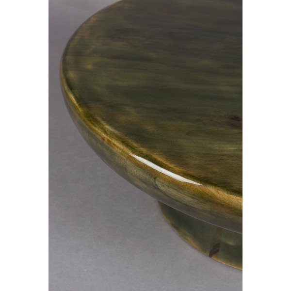 Зелена кръгла масичка за кафе от масивно манго ø 60 cm Mush – Dutchbone-image-3