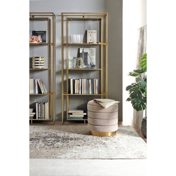 Стоманена библиотека  в златист цвят 68x172,5x28 cm Elenor – Bizzotto-image-1