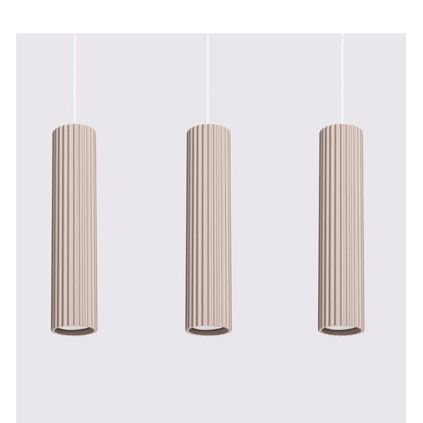 Кафяво-сиво метално висящо осветително тяло Gleam – Sollux-image-3