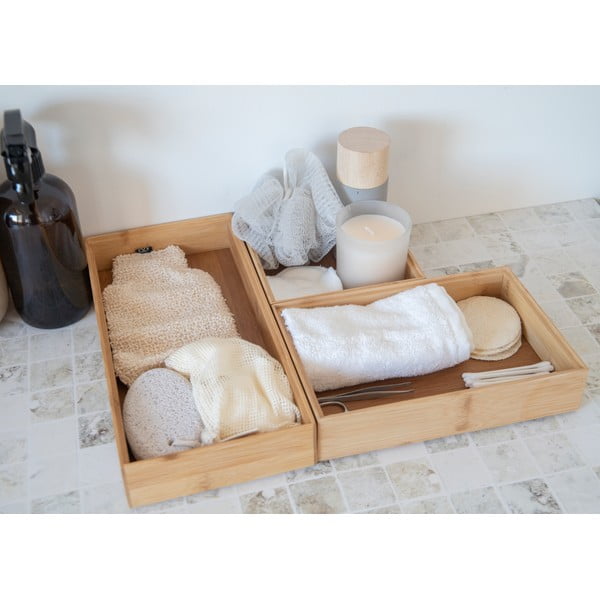 Бамбукови органайзери за чекмеджета в комплект от 3 Copco - Kitchen Craft-image-1