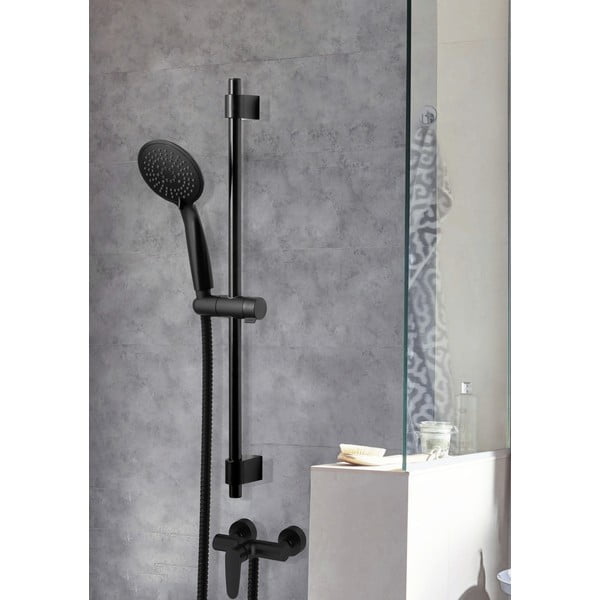 Душ комплект от черна неръждаема стомана 66cm Young - Wenko-image-1