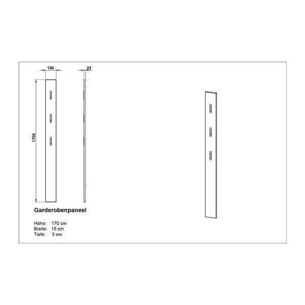 Стенна закачалка в дъбов декор Telde - Germania-image-3