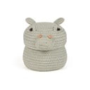 Светлосиня текстилна детска кошница за играчки ø 15x15 cm Mini Henry the Hippo – Lorena Canals