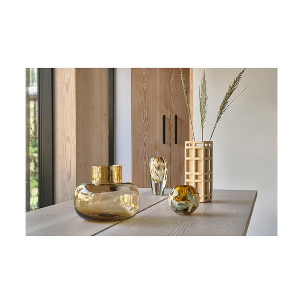 Оранжева стъклена ръчна изработка ваза (височина 21 cm) Otea – Villa Collection-image-3