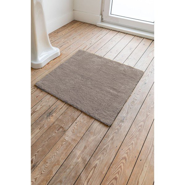 Кафява памучна постелка за баня Luca, 60 x 60 cm - Tiseco Home Studio-image-1