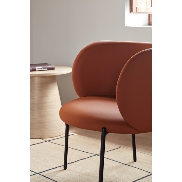 Оранжев фотьойл от изкуствена кожа Mogi - Teulat-image-1