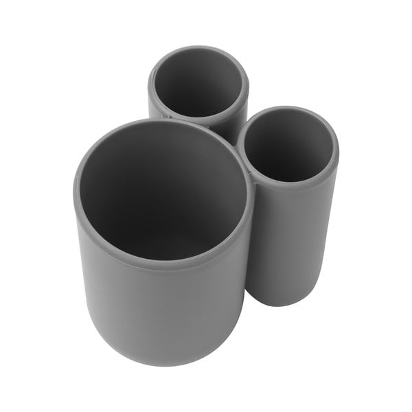 Сива пластмасова чаша за четки за зъби Touch - Umbra-image-4