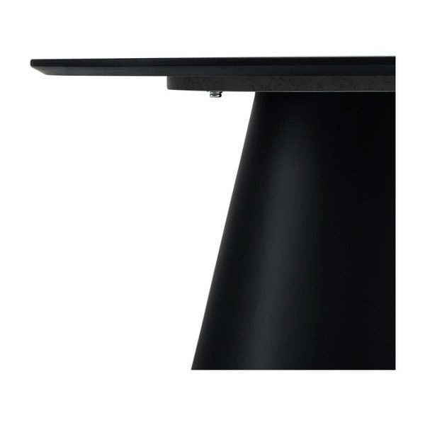 Черна/тъмносива масичка за кафе с плот от имитация на мрамор ø 80 cm Tango – Furnhouse-image-2